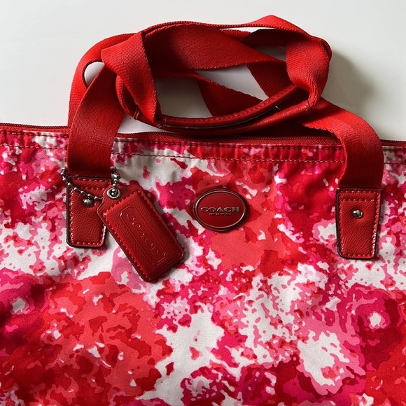 Coach F31441 Nylon Get Away Floral Print Large Packable Tote Shoulder Bag - Picture 3 of 9